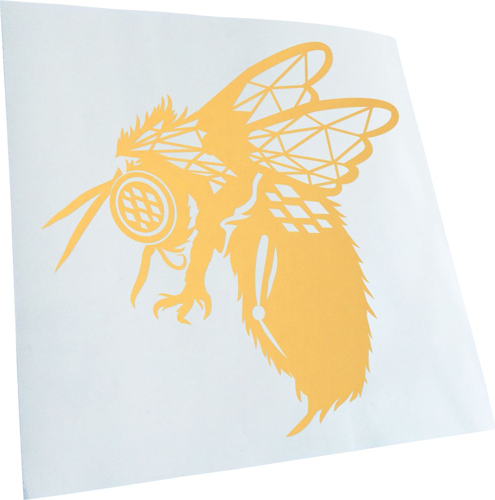 Kiwistar - Autoaufkleber - Biene Polygon Hummel - Gelb - 10x10cm - Aufkleber für Auto, Laptop, Fahrrad, LKW, Motorrad mehrfarbig JDM Decal Racing