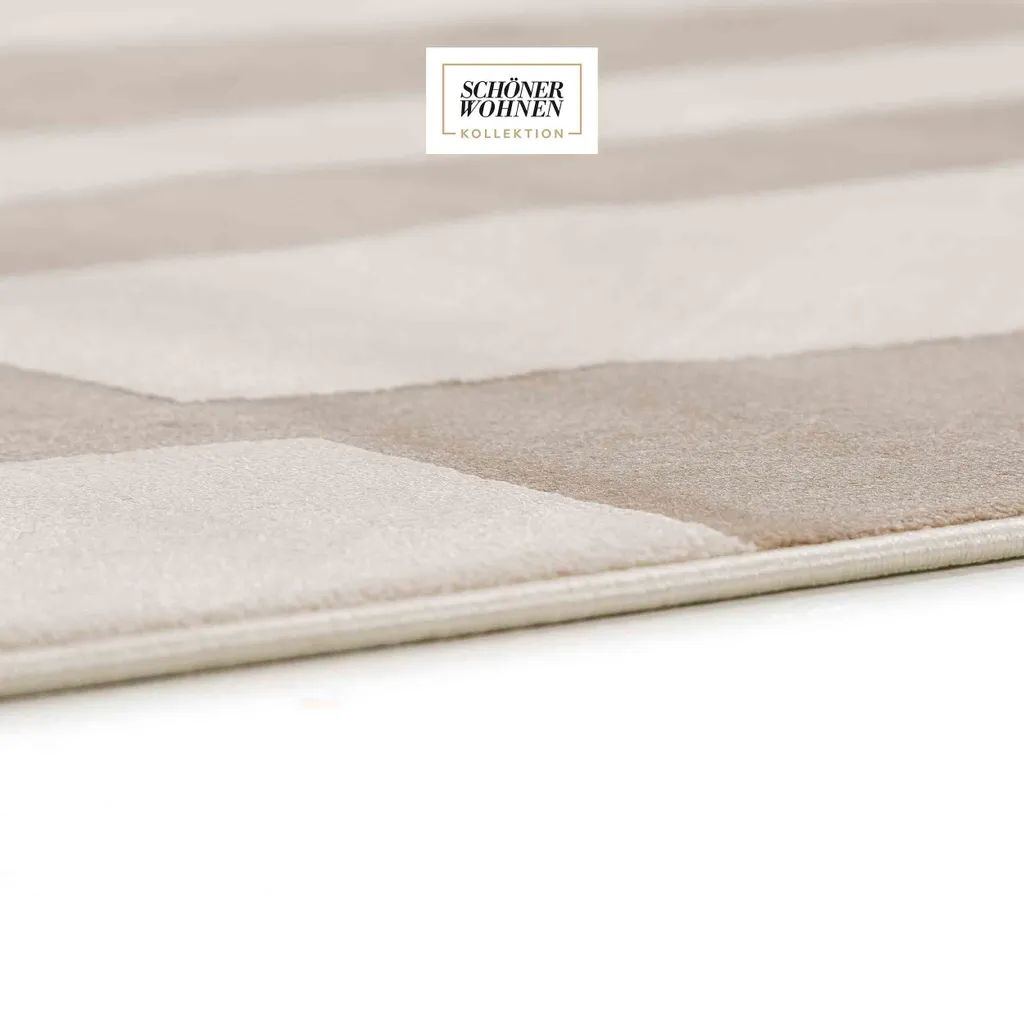 Tapis de salon MAGIC Beige 80x150 cm, solution déco anti-glisse et doux - 4