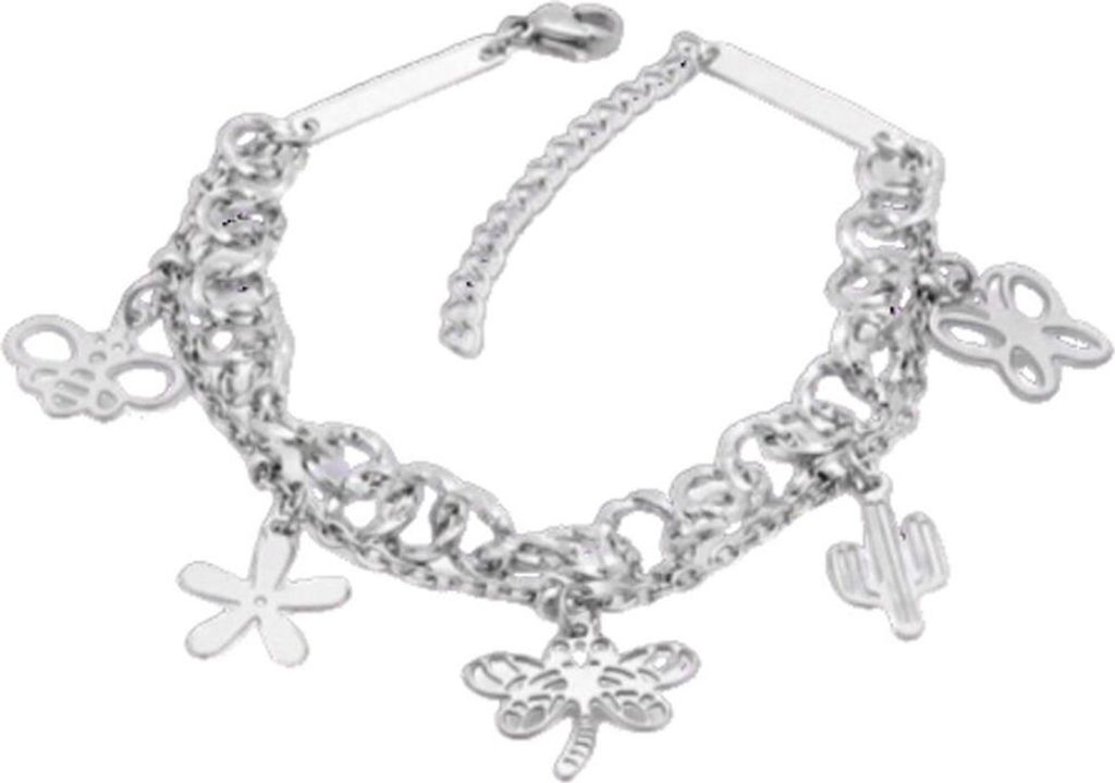 Bettelarmband Libelle Silber aus Edelstahl für Damen