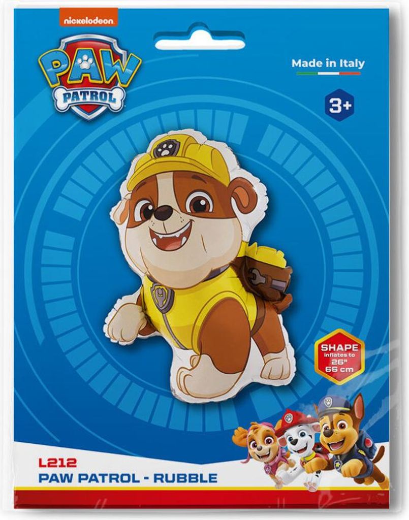 1 fóliový balón Paw Partrol - Rubble, 66 cm / 26 palcov Obrázok produktu 