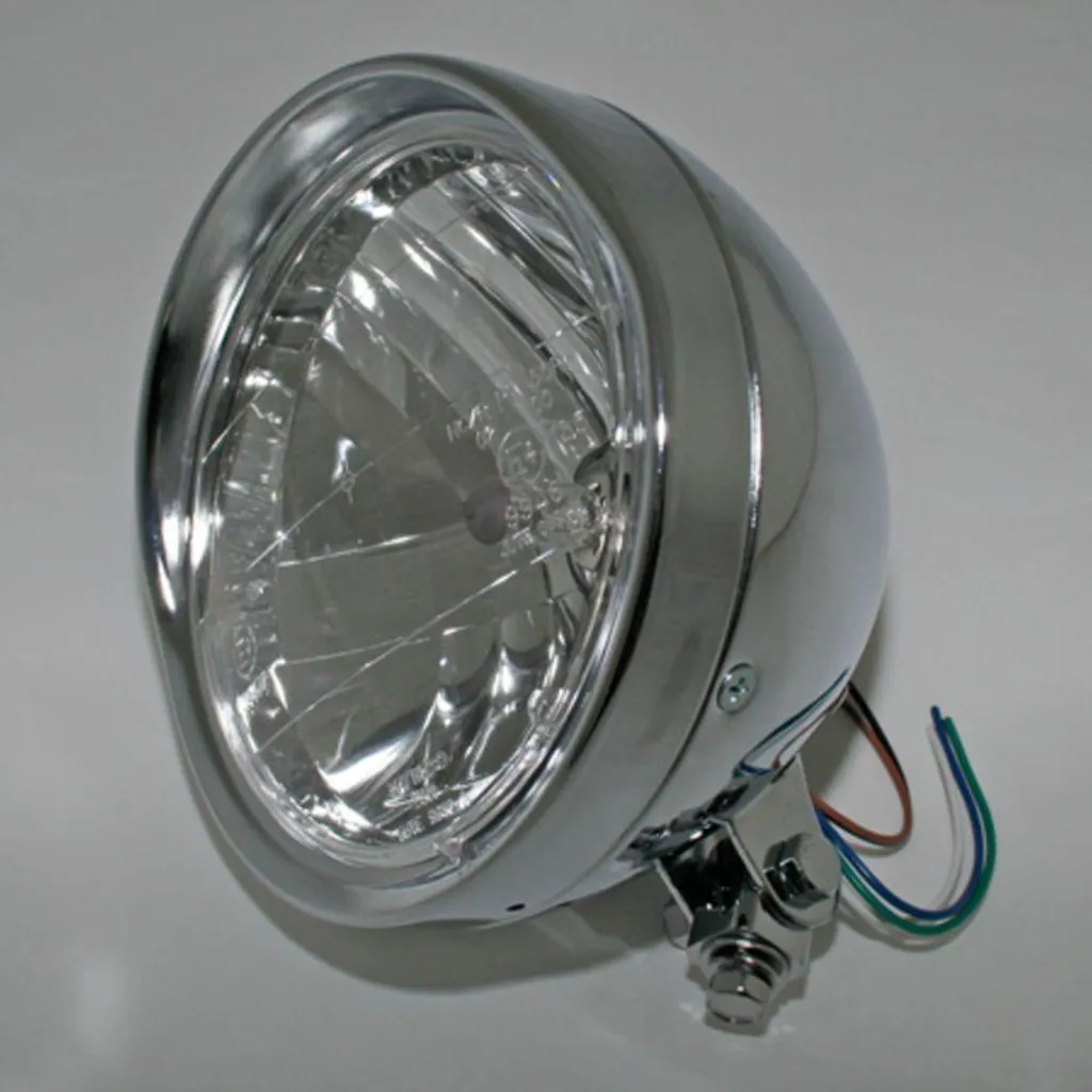 Phare Chrome 6.5p HIGHSIDER Smart - Remplacement Éclairage Moto Faible
