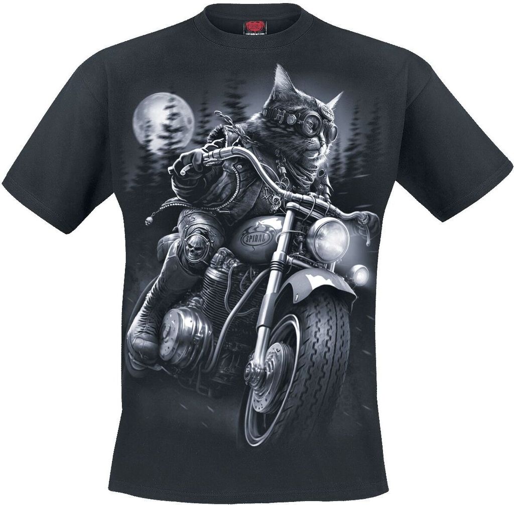 Spiral T-Shirt Herren Nine Lives schwarz L