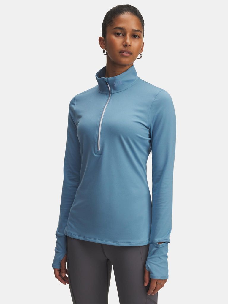 Under Armour UA Launch Pro Half Zip T-Shirt für Damen – BLAU SM