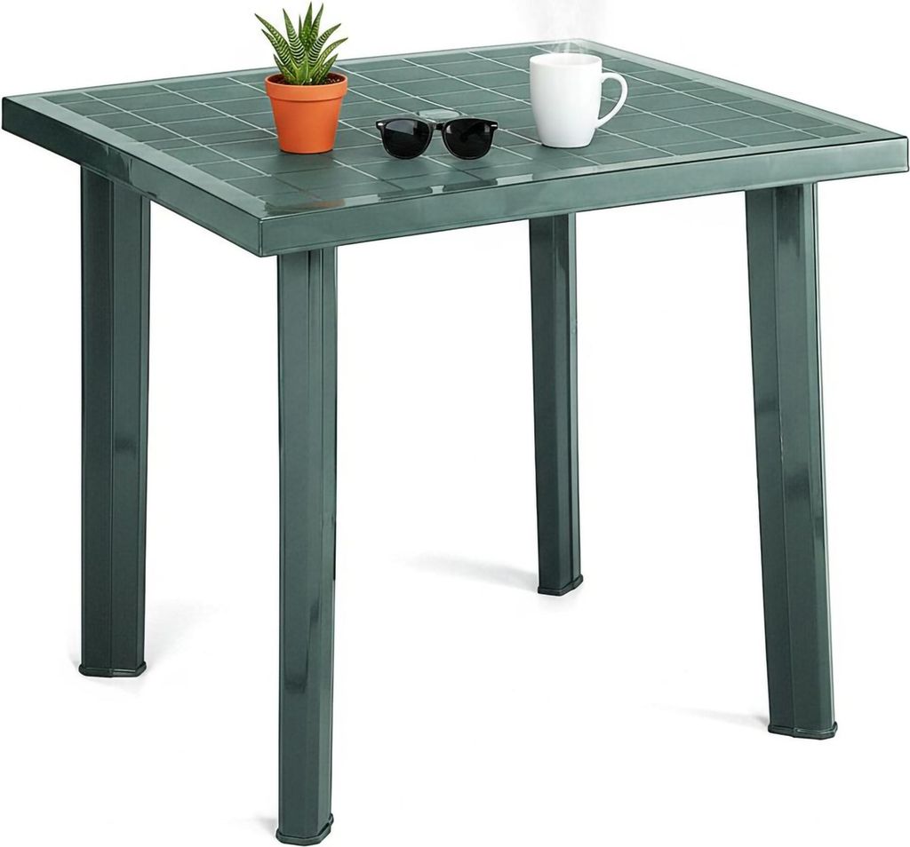 Tessner - Outdoor-Tisch, 80x75x72h cm Grün, 4 Plätze Italy