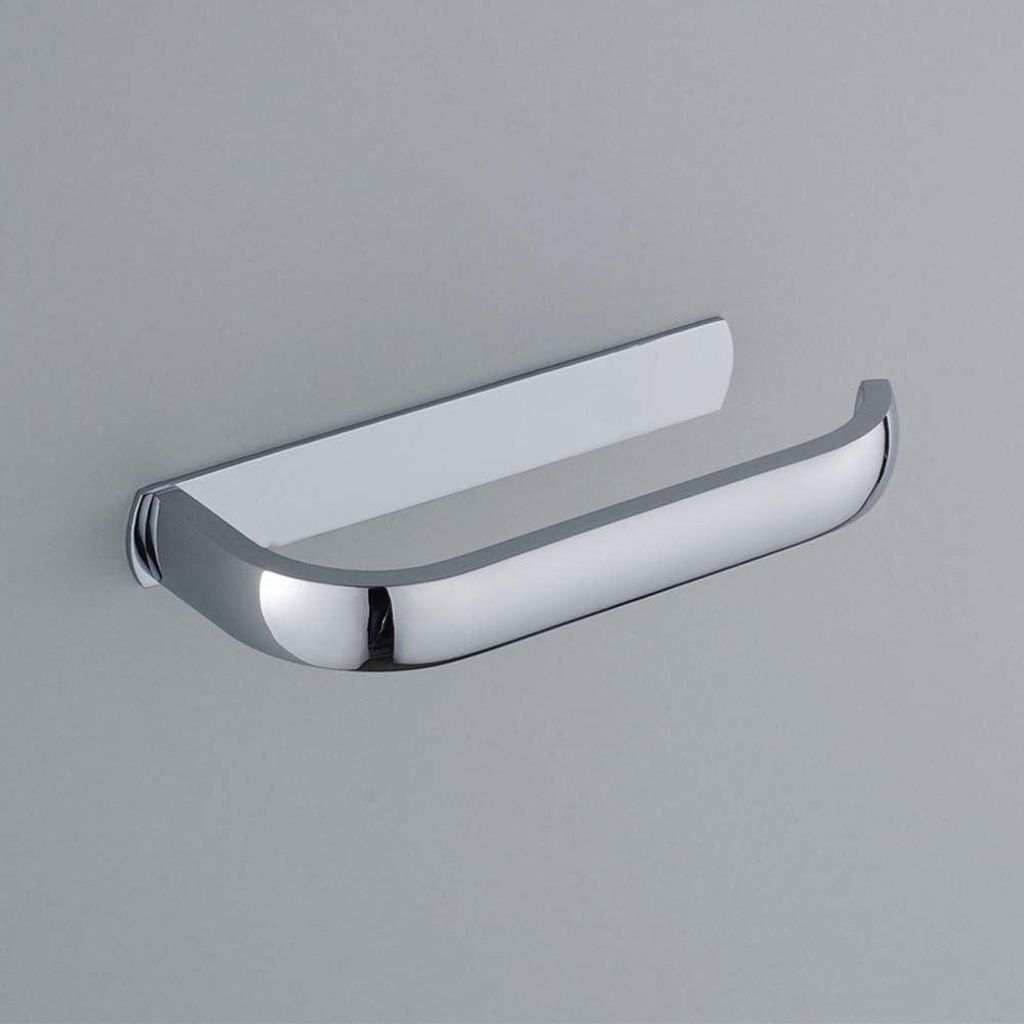 Qiuqiu Wand-Toilettenpapierhalter aus verchromtem Messing für Badezimmer, Chrom