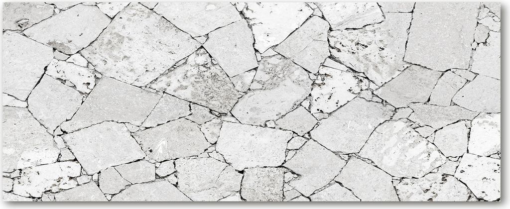 Tulup Leinwandbild - 125x50 cm - Wandkunst - Drucke auf Leinwand - Leinwanddruck - Sonstige - Weiß - Steinmauer