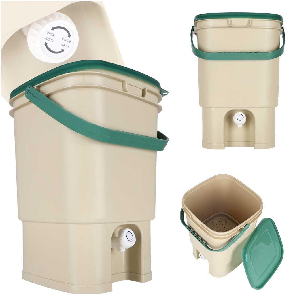 LUARO thuiscomposter, compostbak voor keukenafval, 15 liter Productafbeelding 