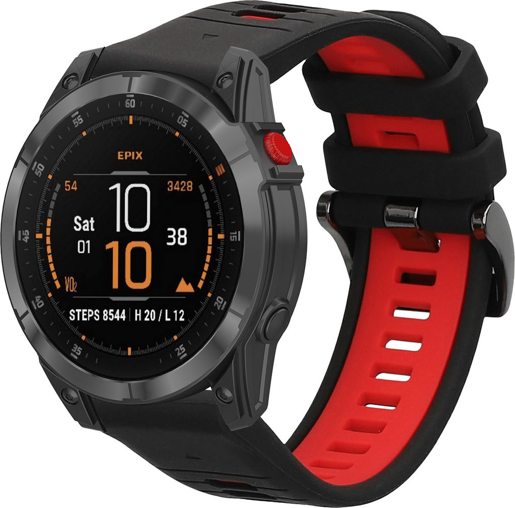 kwmobile Silikon Uhrenarmband für Garmin Epix 2 / Instinct 2 / Instinct 3 45mm / Fenix 8 47mm Armband - Ersatzarmband für Fitnesstracker -