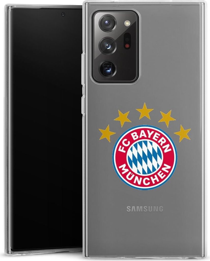 DeinDesign Handyhülle für Samsung Galaxy Note 20 Ultra Silikon Hülle Case Smartphone Schutzhülle FC Bayern München FCB Sterne