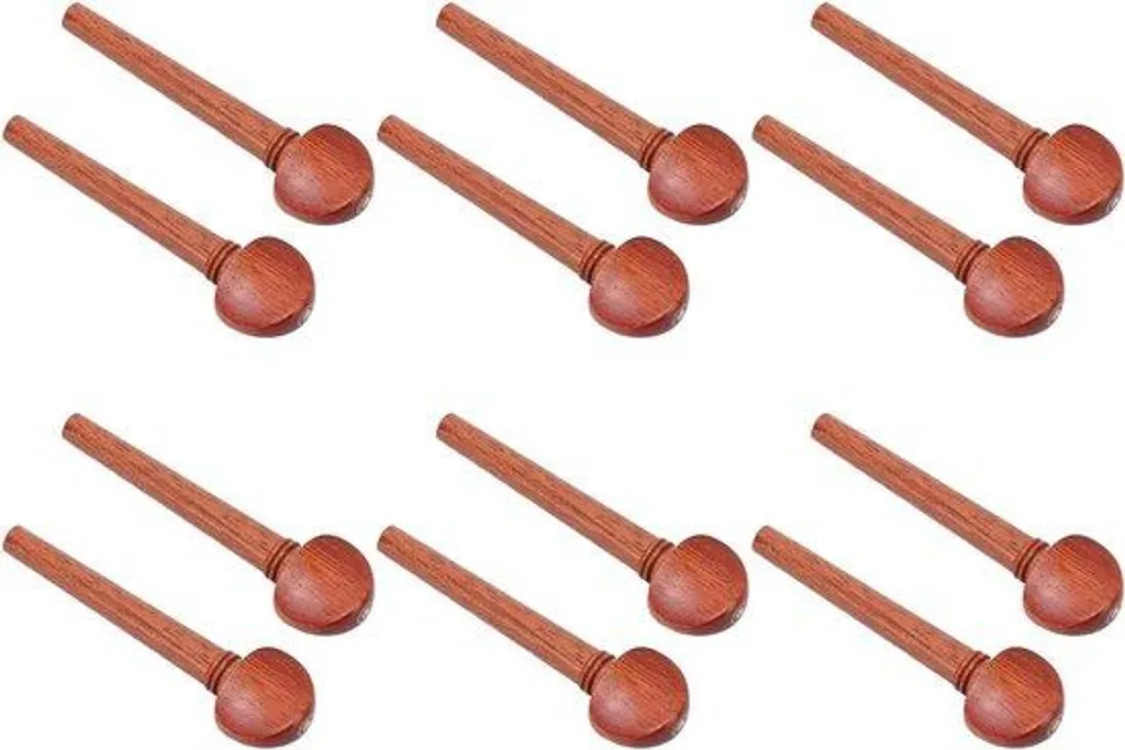 Chevilles de guitare en bois foncé, lot de 12 pièces haute densité