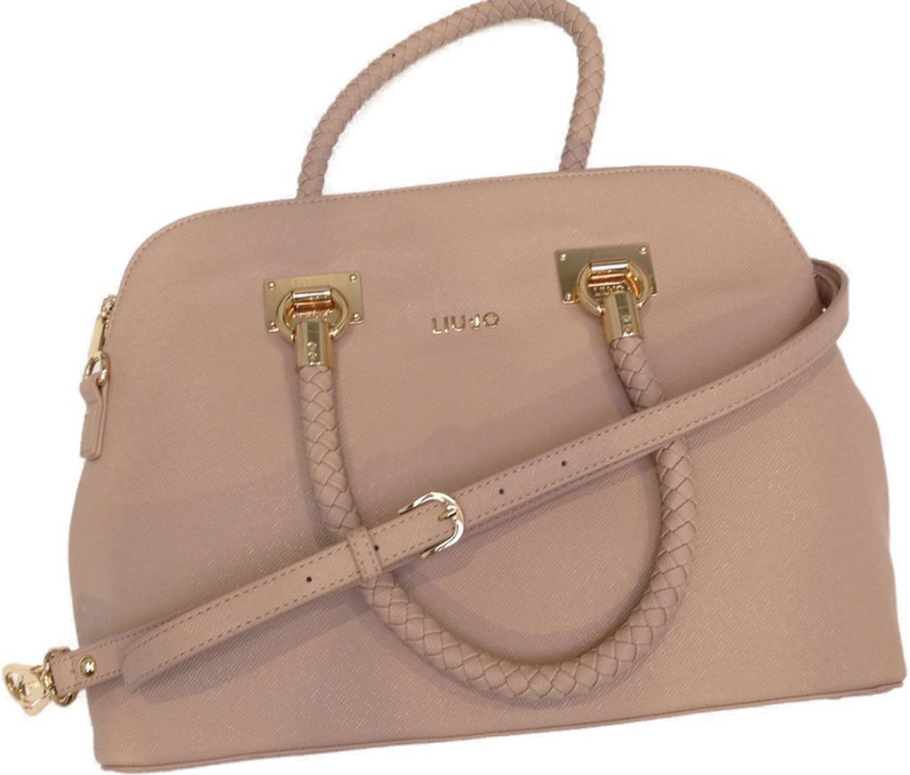 Liu Jo Handtasche Damen Shopper Kunstleder Stoff Puder N65089E0087-61317