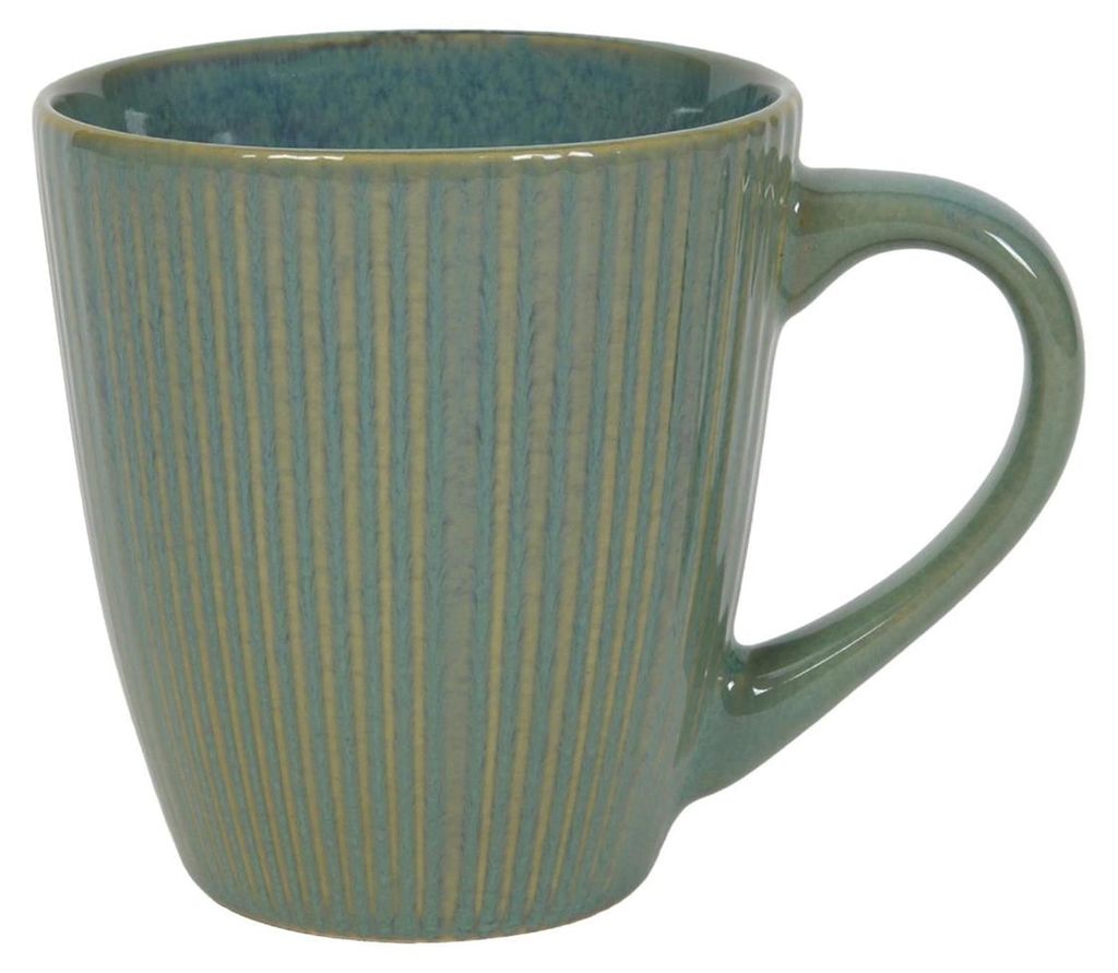 Kaffeebecher Linien ozeanblau grün 340ml
