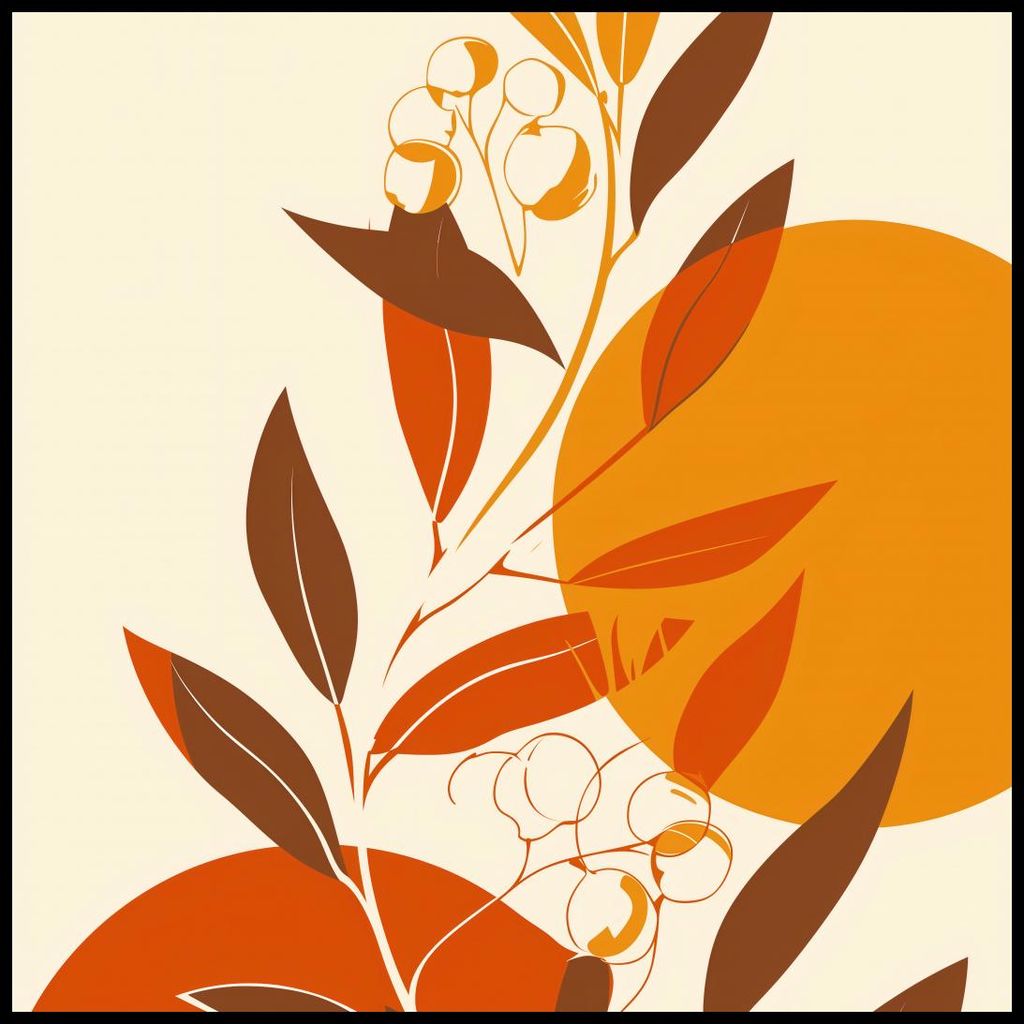 Plakat 80x80cm Warmer Hauch des Herbstes