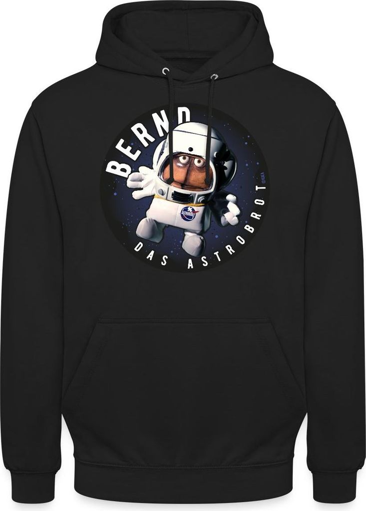 Spreadshirt Bernd Das Brot Astrobrot Rund Uni Hoodie, XXL, Schwarz