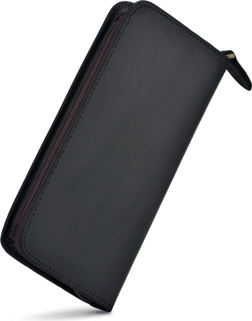 erofa Leder Taschen-Set mit 3 Fächern, schwarz - Crazy Horse, Modern