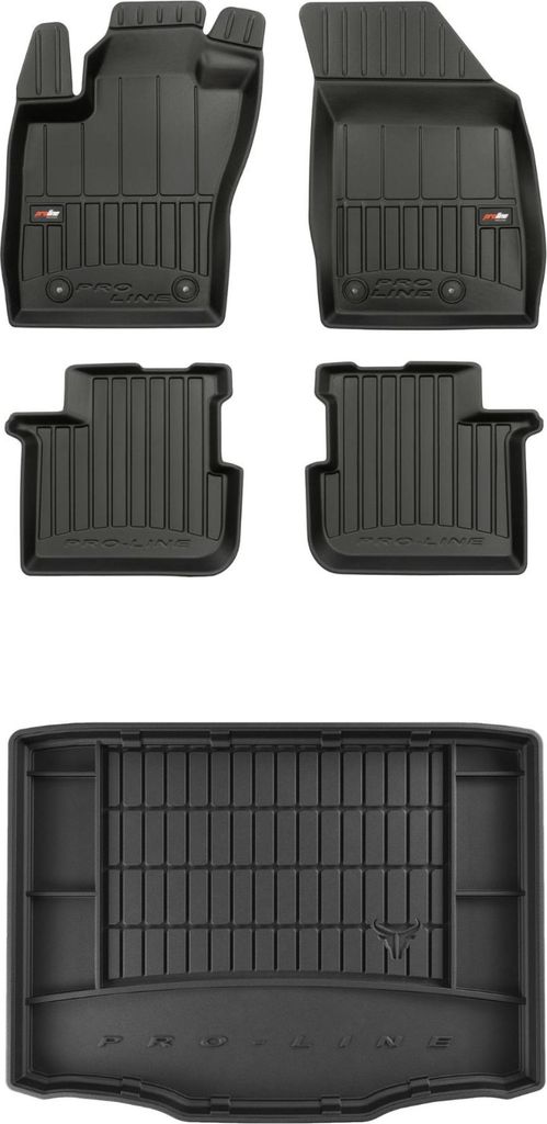 FROGUM Gummimatten Auto Fußmatten + Kofferraummatte für Fiat Tipo ab 2015