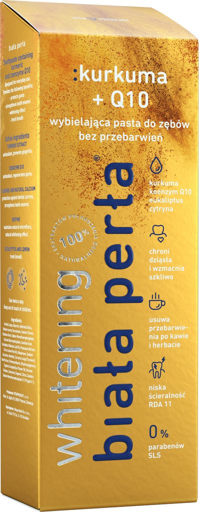 WHITE PEARL Kurkuma + Q10 Whitening Zahnpasta 75 ml