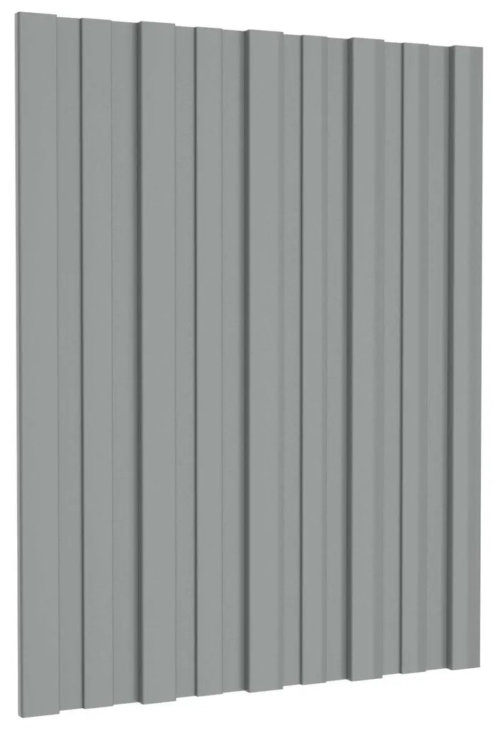 Panneau de toiture pour abri jardin en acier gris 60x45 cm - Pack de 36