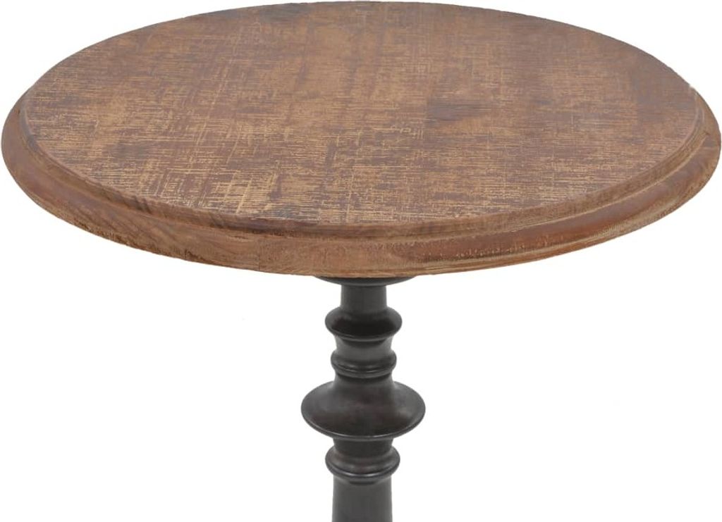 Tavolino in legno di abete massiccio 40 x 64 cm marrone Immagine del prodotto 