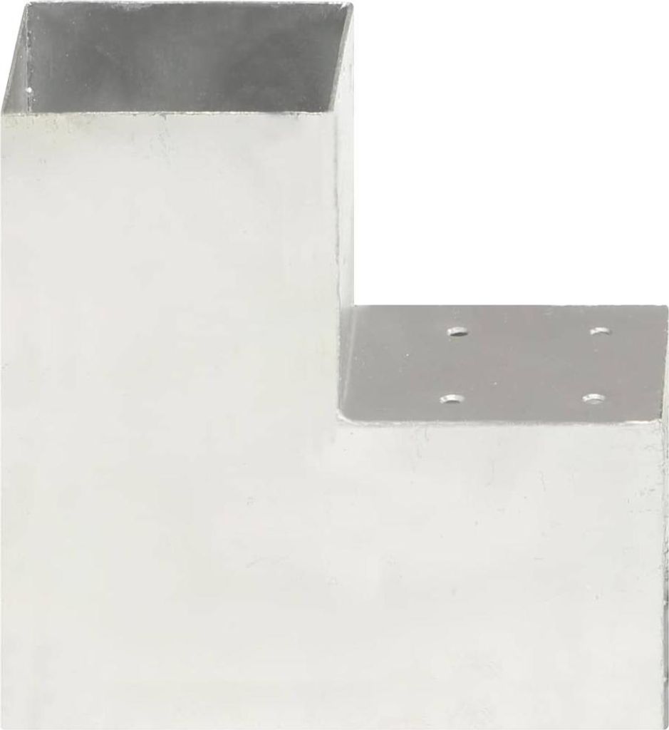 vidaXL Pfostenverbinder L-Form Verzinktes Metall 101 x 101 mm