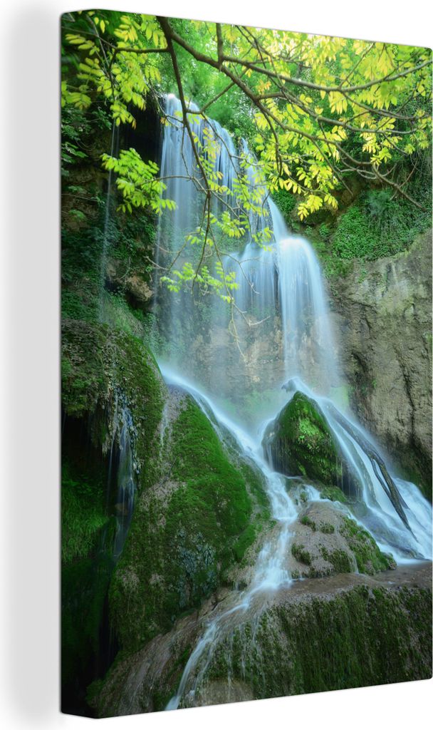 OneMillionCanvasses - Leinwandbilder - 90x140 cm, Krushuna-Wasserfall Osteuropa, Wandbilder Kunstdruck Wanddekoration - Foto auf Leinwand - Gemä...