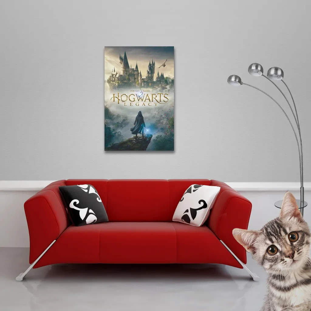 Poster Hogwarts Legacy + Hanger Legno 61 cm - Setup Gaming Harry Potter