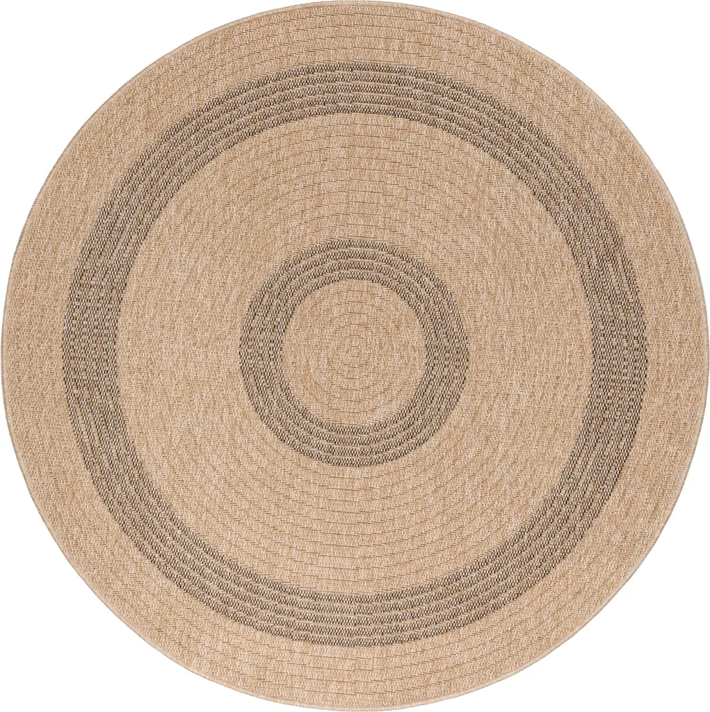 Grand Tapis de Jardin Rond 200 cm Aspect Jute - Décoration Terrasse