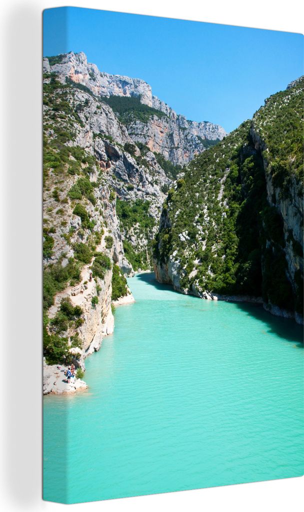 OneMillionCanvasses - Leinwandbilder - 90x140 cm, Die Verdon-Schluchten in Frankreich, Wandbilder Kunstdruck Wanddekoration - Foto auf Leinwand -...