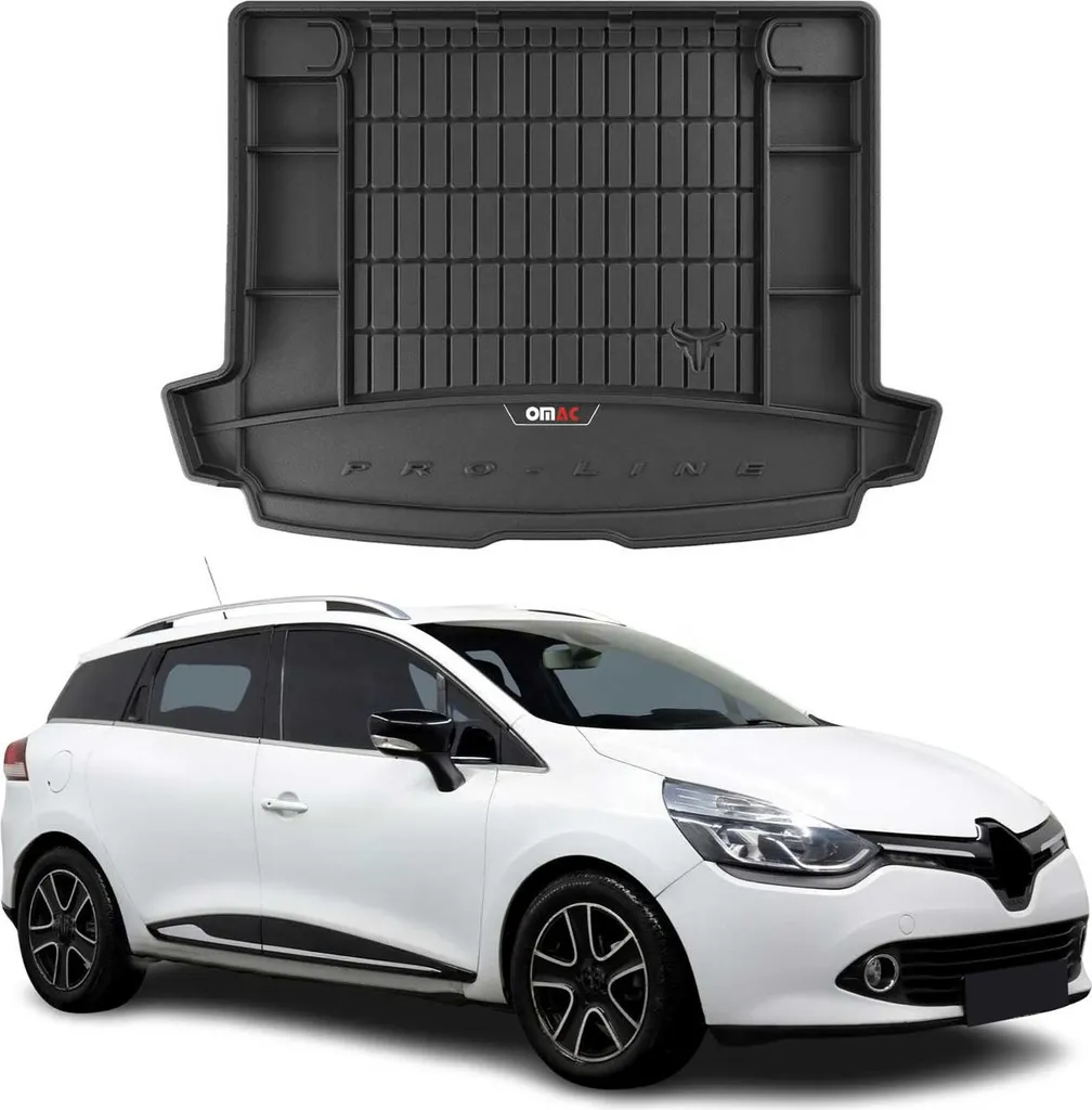 Vasca Baule OMAC Renault Clio Grandtour 2013-2017 Gomma TPE Nera