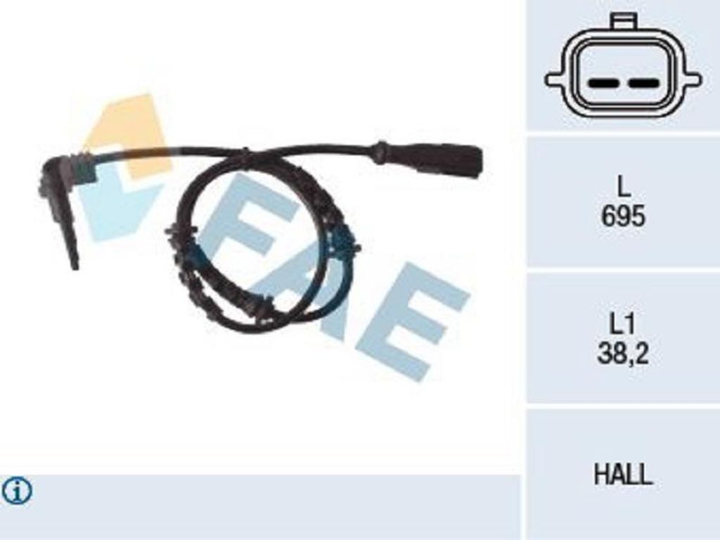FAE ABS Sensor Raddrehzahl Vorne für RENAULT MEGANE III Produktbild 