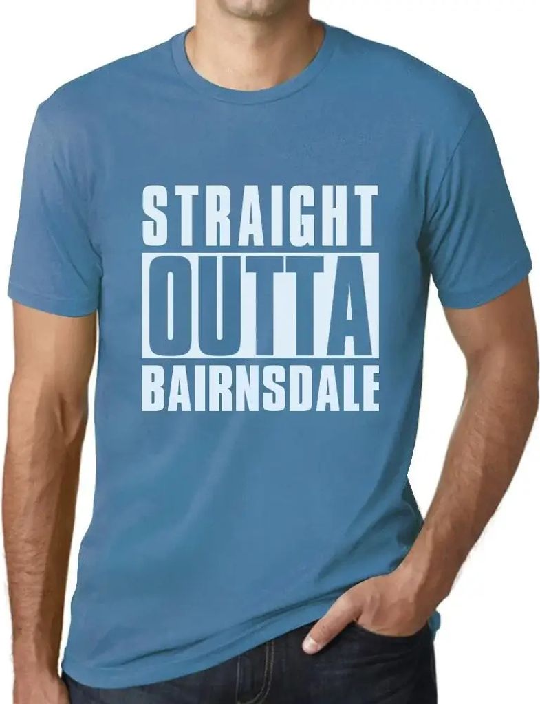 Herren Grafik T-Shirt Direkt aus Bairnsdale – Straight Outta Bairnsdale – Öko-Verantwortlich Vintage Jahrgang Kurzarm Lustige Druck Geburtstag