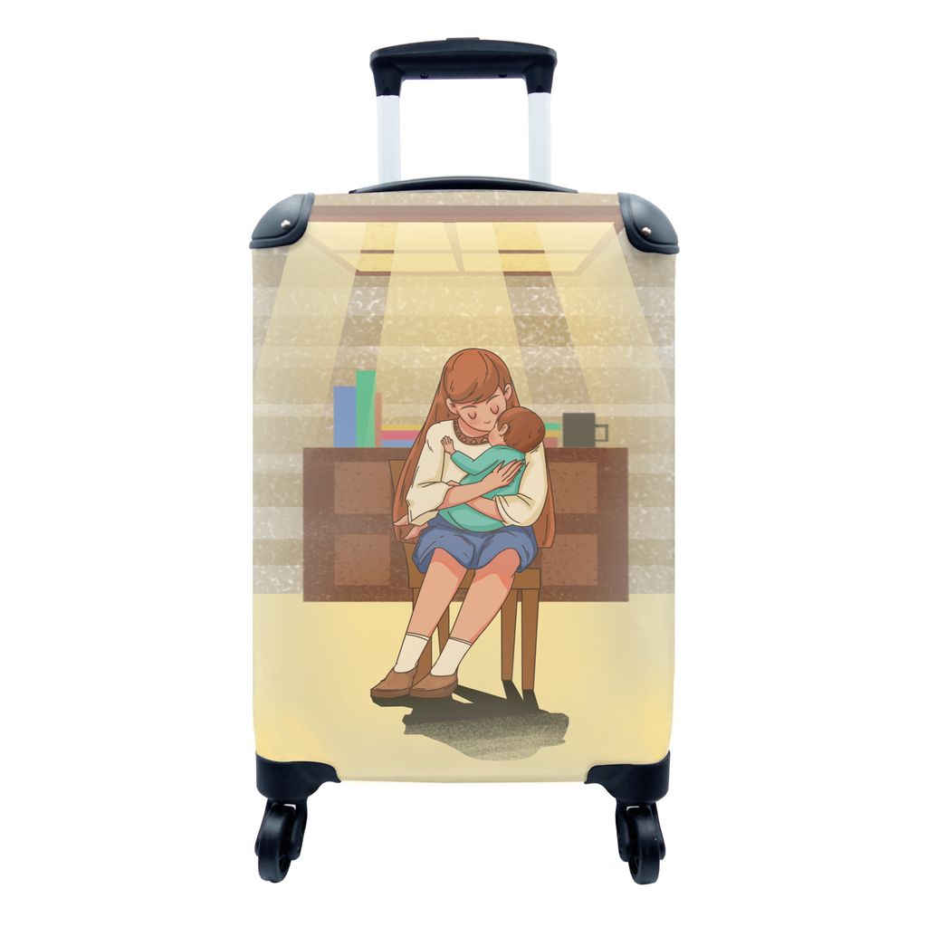 MuchoWow® Koffer Handgepäck Trolley Rollkoffer Kleine Produktbild 