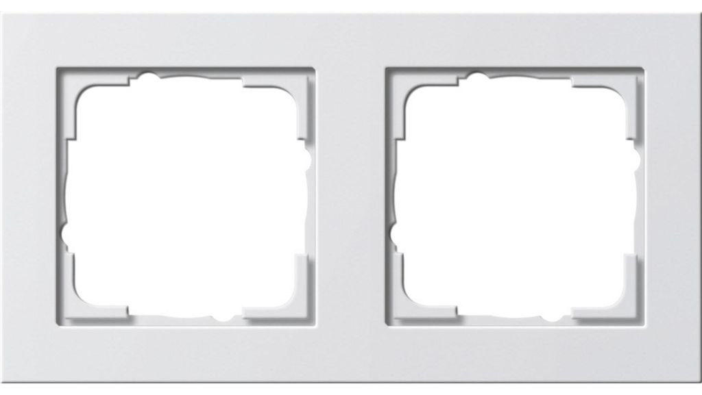 Cadre Gira, double, E2, blanc pur, brillant, 1 pièce. Image du produit 