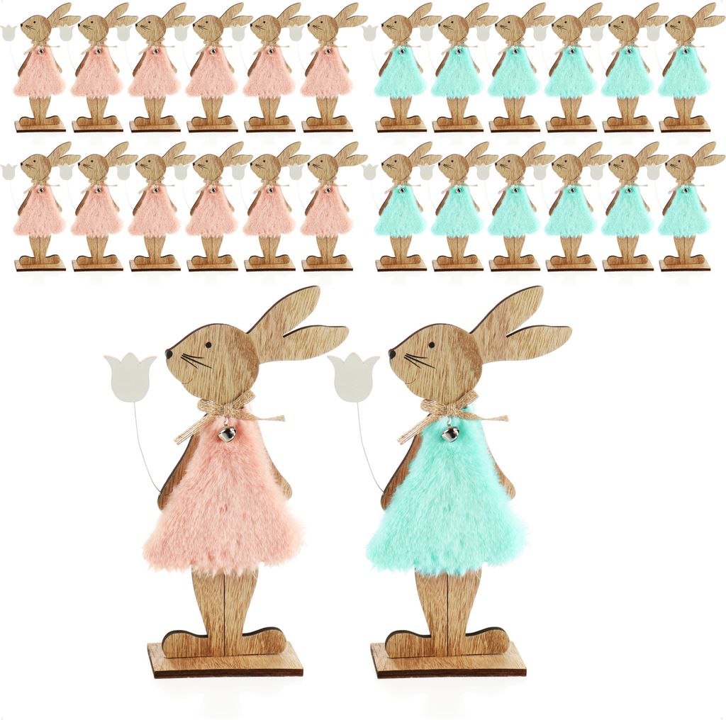 COM-FOUR® 24x Deko Aufsteller für Ostern - Osterhase im Produktbild 