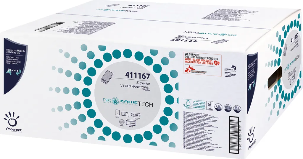 Papernet 411167 Essuie-mains pour distributeur professionnel - Pliage en V