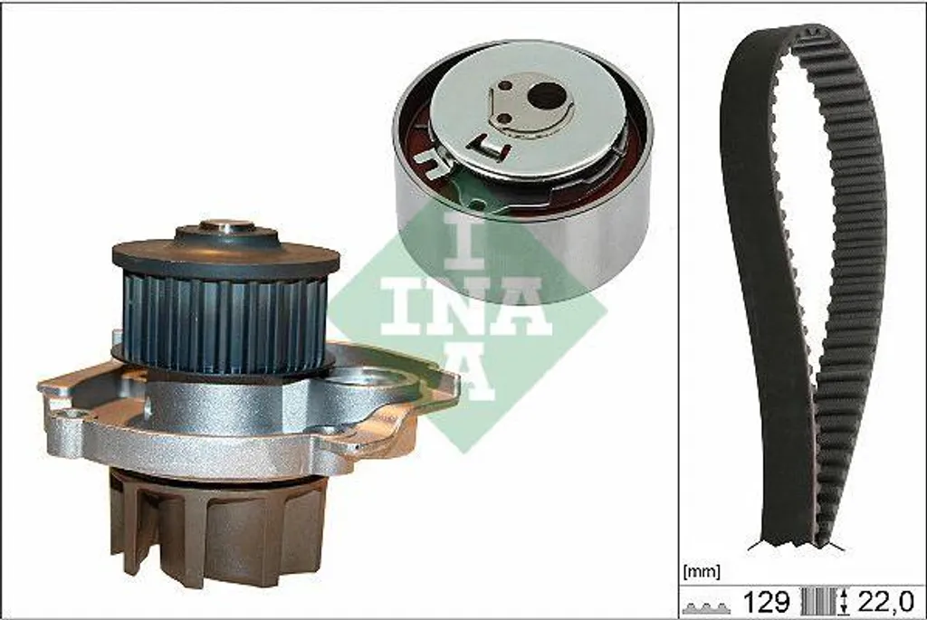 Pack Distribution et Pompe à Eau INA pour Fiat 500 et Lancia Musa