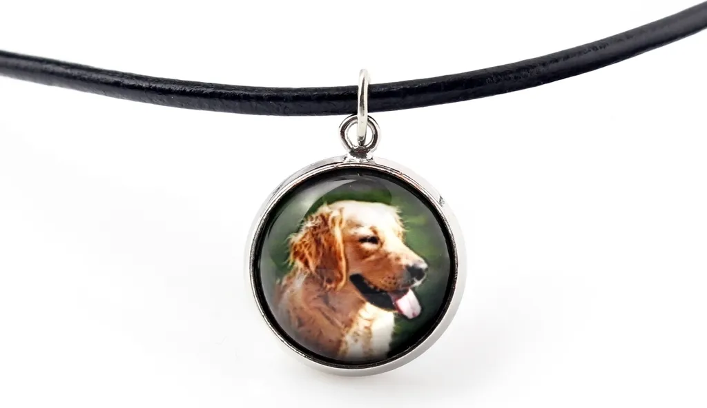Regalo Unico Amanti Golden Retriever: Collana Art-Dog con Foto del Tuo Cane