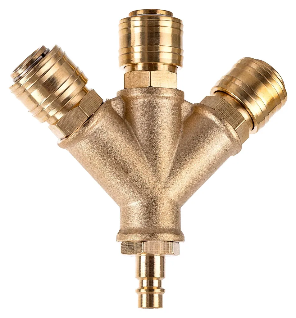 Collecteur pneumatique pour brancher 3 outils d'air sur compresseur