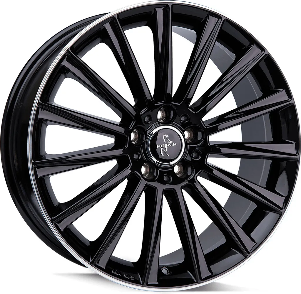 Jante Keskin KT18 Turbo Black Lip Polish 8x18 ET30 5x112 pour Berline