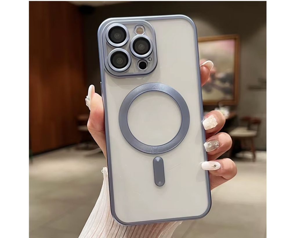 Hülle für Iphone 16 PRO MAX Handyhülle Handytasche Schutzhülle Handy Case mit Magnet(hellblau)