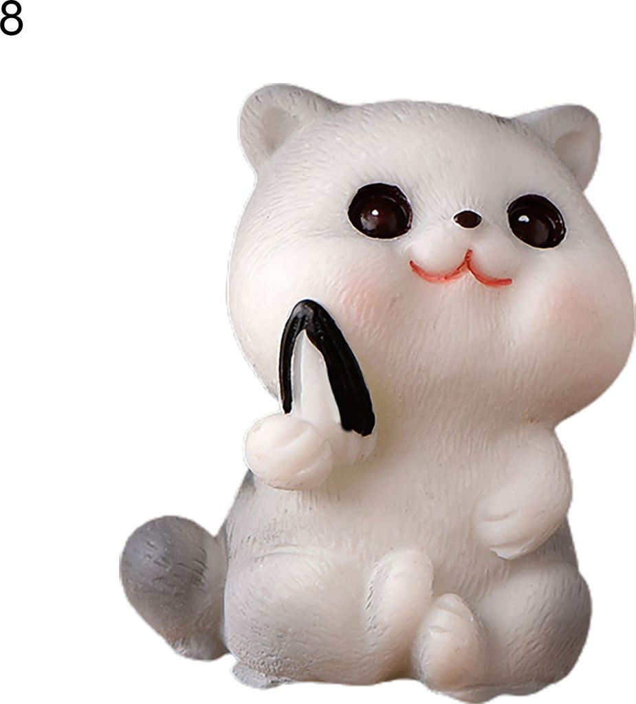 Cat Figur realistisches entzückendes Harz einzigartige exquisite Details Kätzchen Statue Wohnkultur-8