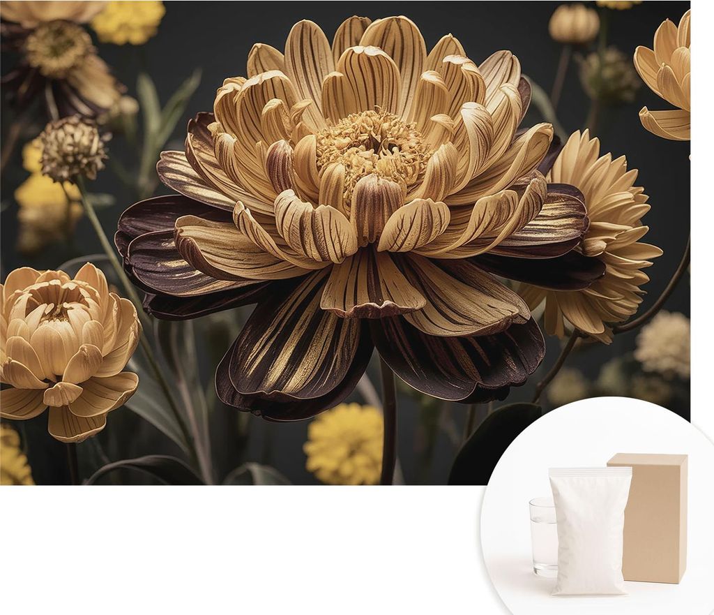 Fototapete - Wandbilder für Wohnzimmer - 312x219 cm - Dekorative Wandfolie - Modernes Design für Wanddekoration - Tapeten für Innenräume - Flor...