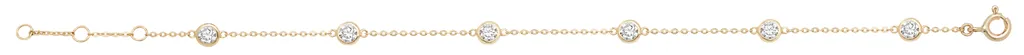 Bracelet Or 375 et Oxydes de Zirconium Scintillants - Largeur 4mm TRS16