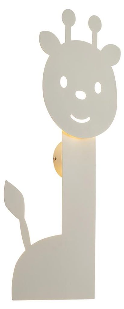 Qazqa led Für Kinder Wandleuchte, Wandlampe - Animal Faces - Beige, inkl. 10.5W integrierter LED, dimmbar, 32.9cm, Ideal als childrens room