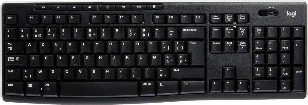 Logitech K270 - Standard - Kabellos - RF Wireless - AZERTY - Schwarz