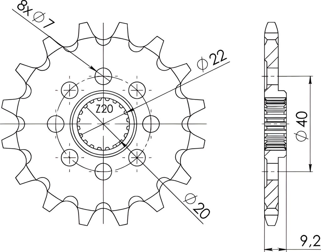 Kettenritzel SUPERSPROX CST-250:13.1
