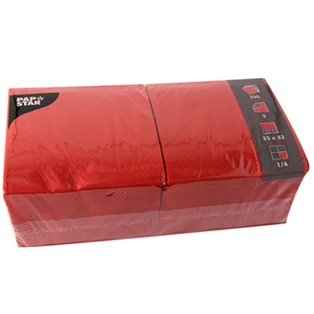 Papstar 12483, Rot, Seidenpapier, Einfarbig, 46,5 g/m², 330 Produktbild 