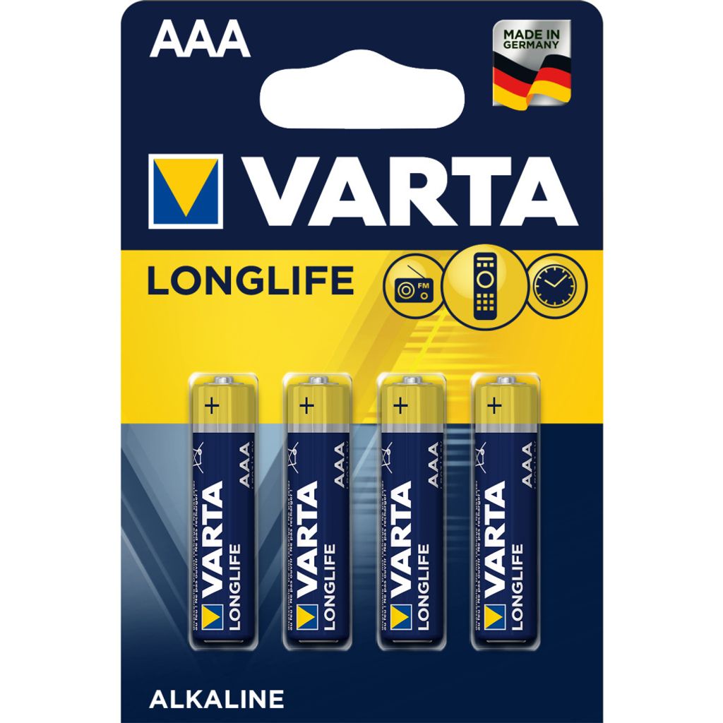 Varta Longlife Batterie, Einwegbatterie, AAA, Alkali, 1,5 Produktbild 
