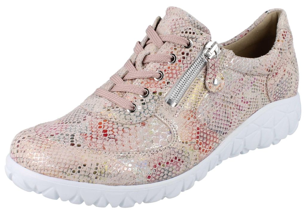 WALDLÄUFER Orthotritt Havy Damen Schnürschuhe rosa Textil Produktbild 