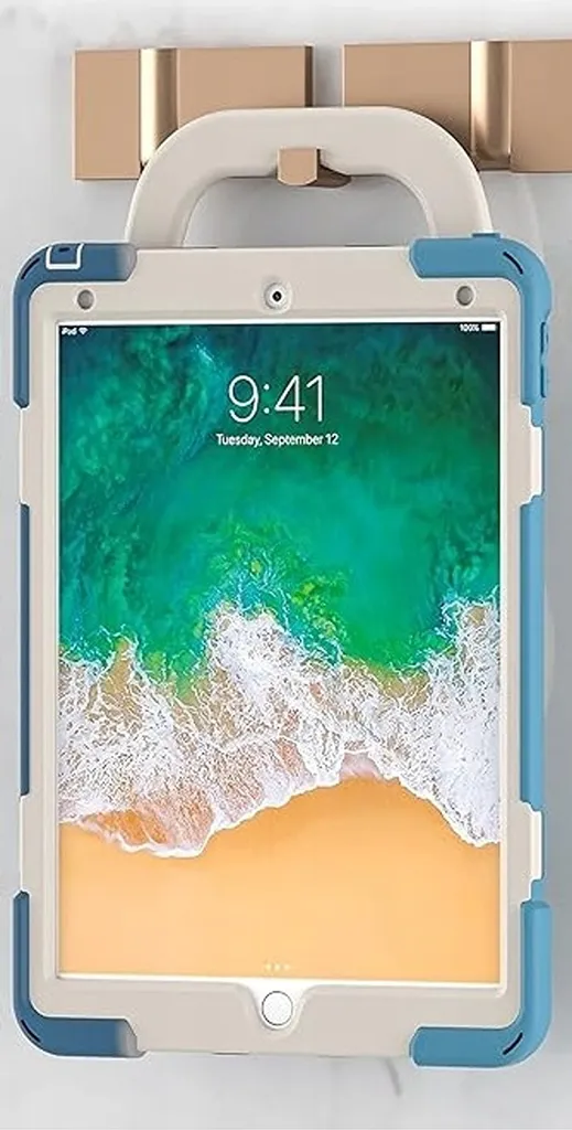 Housse de protection iPad Pro 12.9 rotative en cuir synthétique Bleu - 4